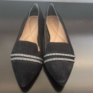 Alfani black suede pointed flats